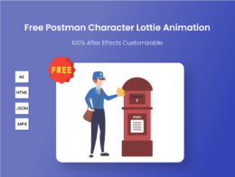 Free-Postman-Character-Lottie-Animation-LottieWizard