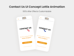 Contact Us UI Concept Lottie Animation Website Banner - Lottie Wizard