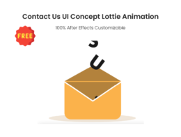 Free Contact Us UI Concept Lottie Animation Website Banner - Lottie Wizard