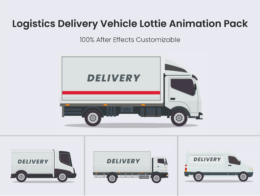 Logistics Delivery Vehicle Lottie Animation Pack Website Banner - Lottie Wizard